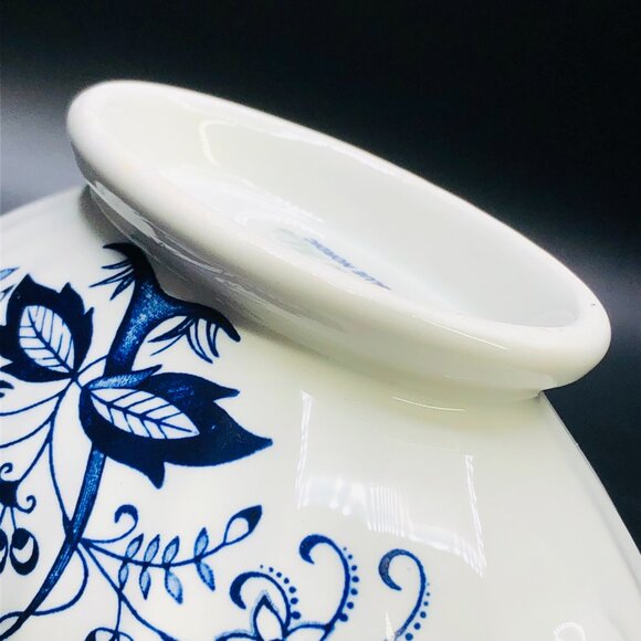 Vintage 60s Classic JG Meakin England BLUE NORDIC Sauce Gravy Boat - Picture 7 of 11